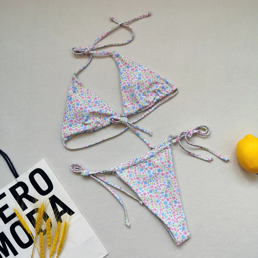 "Cutee" String Bikini Set