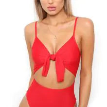 "Gwen" Simplistic Tie Front One-Piece