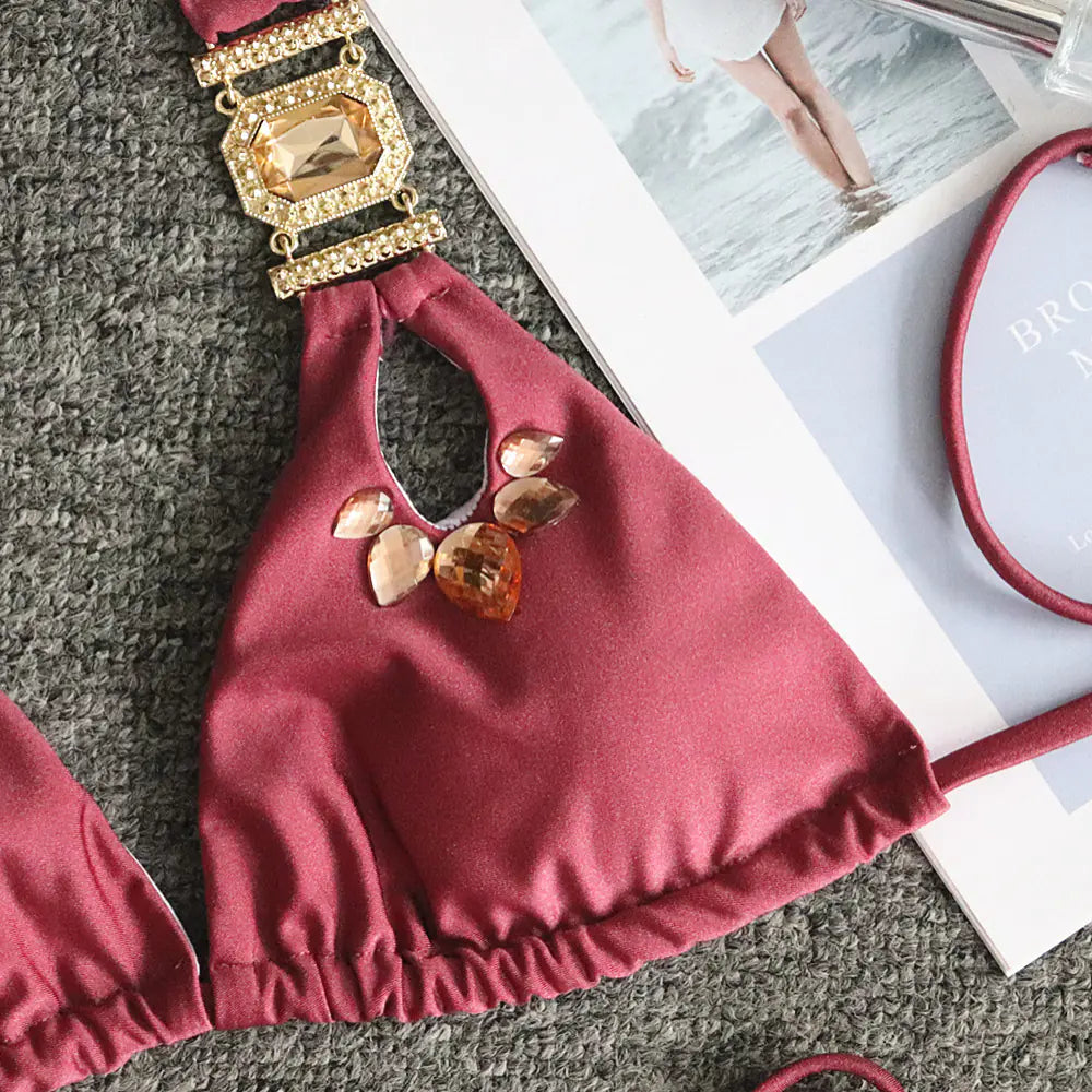 "Saipan" Luxury Crystal Bikini