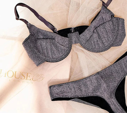 "Shimmer" Silver String Bikini