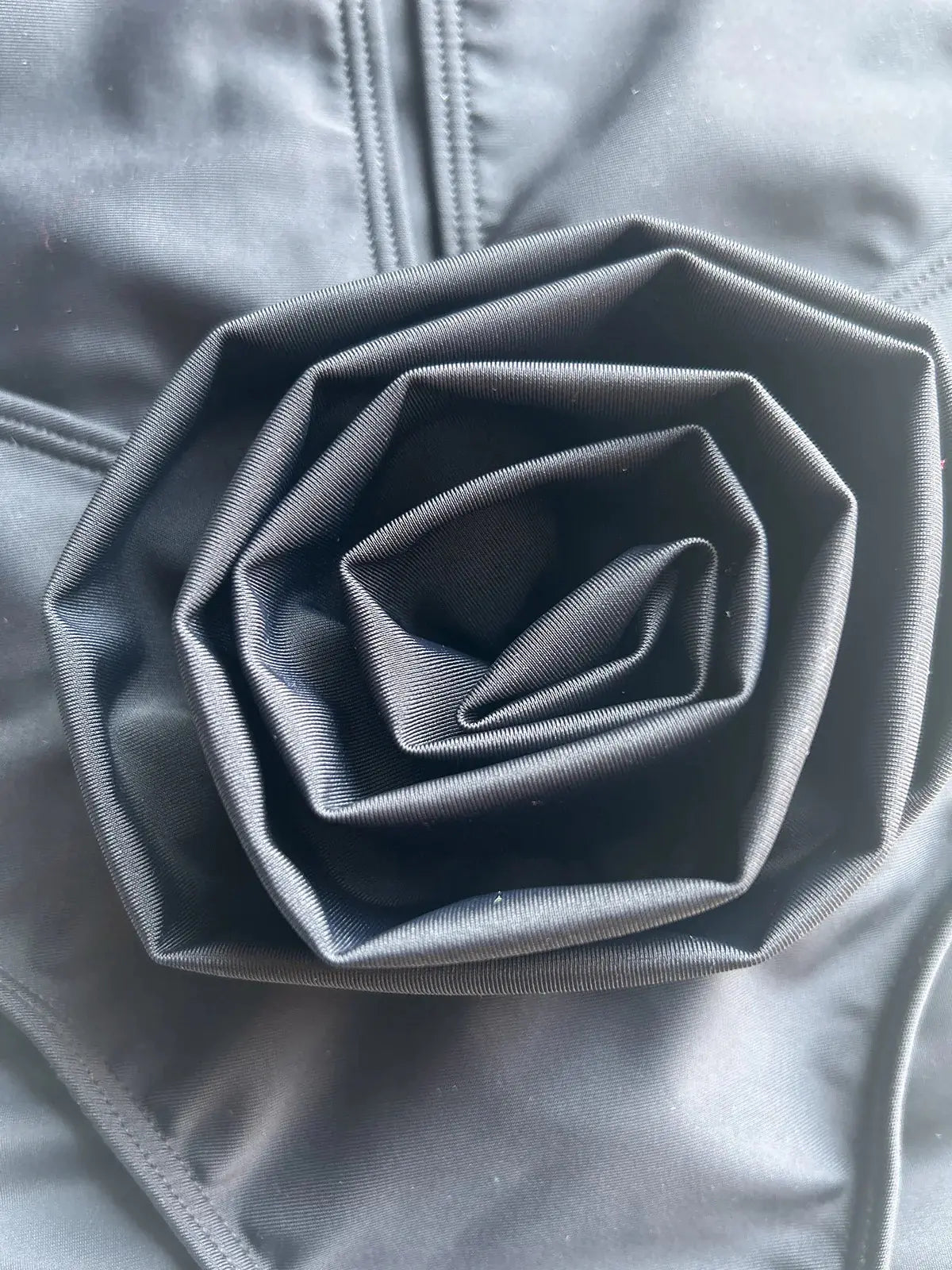 "Lauren" 3D rose split one piece