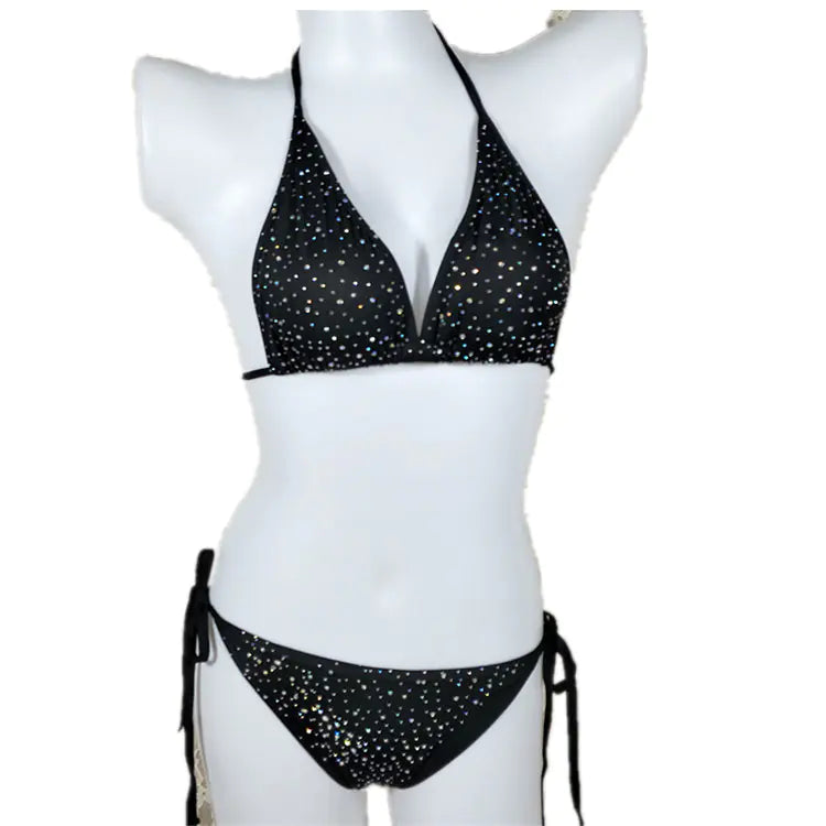 "Rhine" Rhinestone Two-Piece Swimsuit